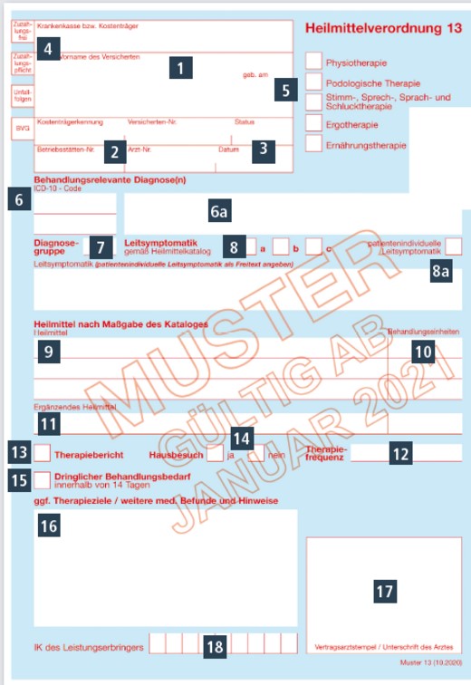 Heilmittelverordnung 13 PhysioWelt München